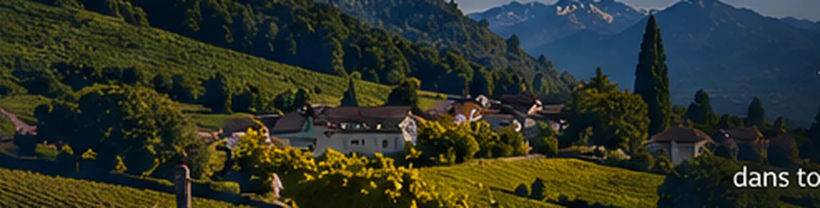 Panorama des villages et montagnes de Savoie